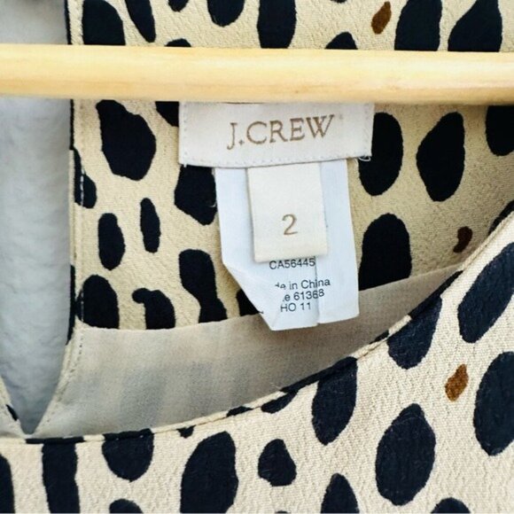J. Crew Jules Leopard Shift Dress in Wildcat Leopard Print Size 2 - Picture 9 of 12